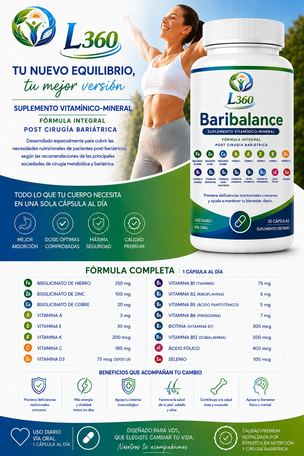 BariBalance - Fórmula Integral Post Cirugía Bariátrica L360